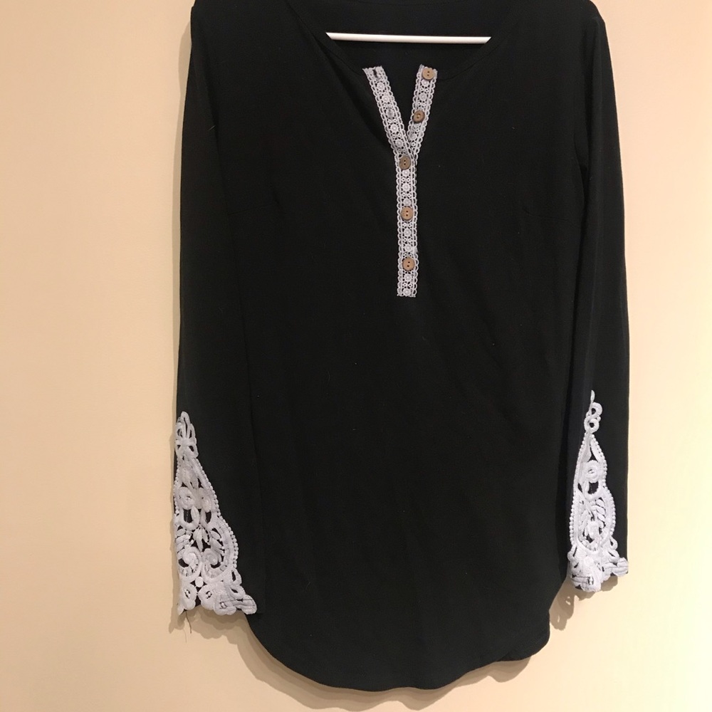 Long sleeve t-shirt with embellishments